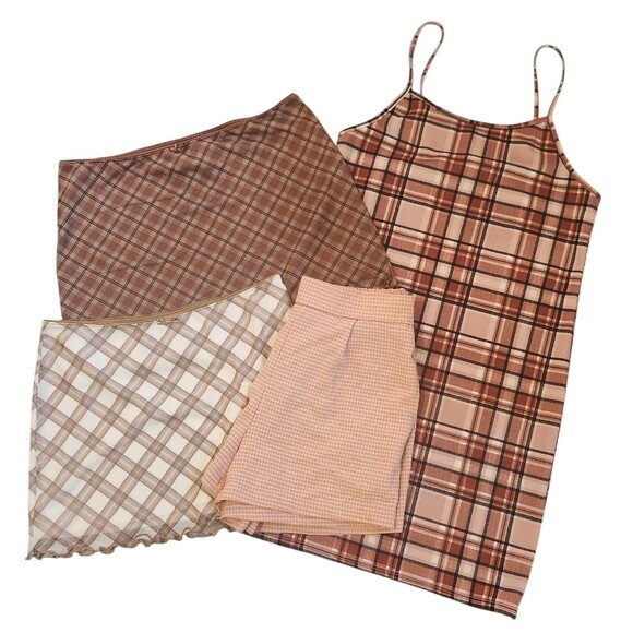 Multiples Dresses & Skirts - Juniors Plaid Bundle Size S-M Skirts Dress Shorts Preppy Y2K School Girl Style